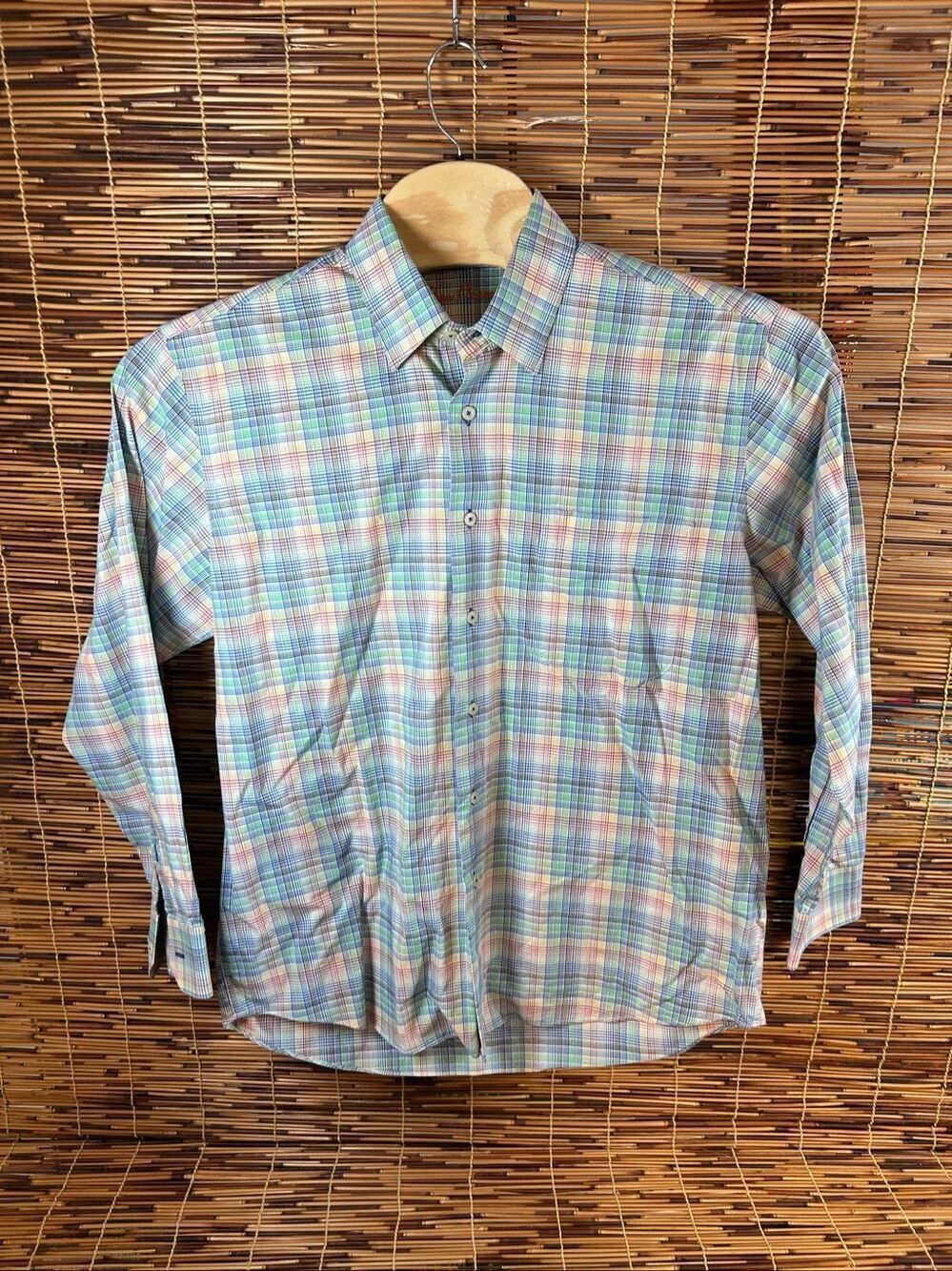 Alan Flusser Large Rainbow Plaid Long-Sleeve Button-down Shirt